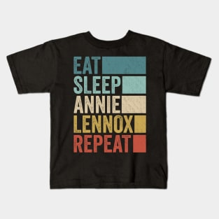 Funny Eat Sleep Annie Repeat Retro Vintage Kids T-Shirt